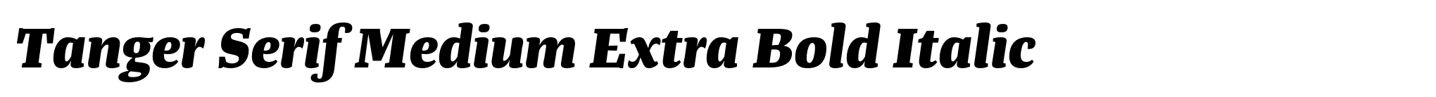Tanger Serif Medium Extra Bold Italic image